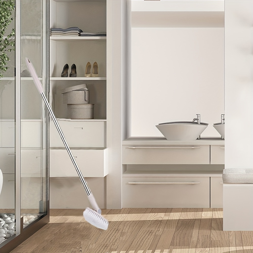 BIYALI Floor Brush with Long Handle, Rotating Bathroom Kitchen