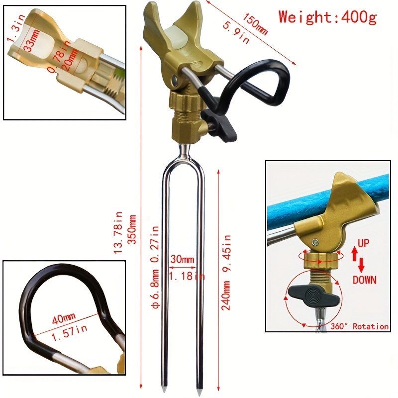 metal Folding Fishing Rod Turret Bracket Dual purpose Hand - Temu