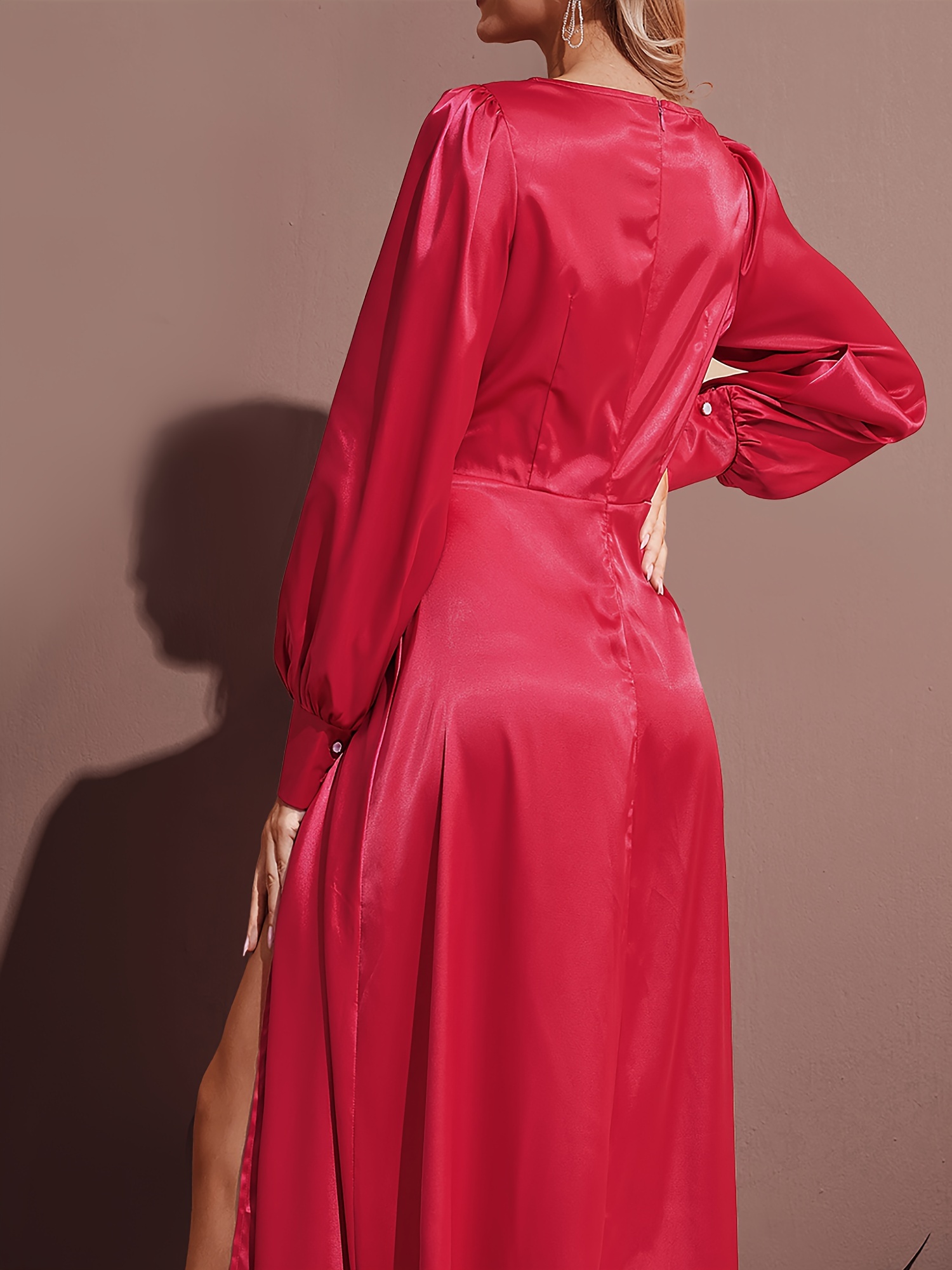strapless open back dress Maria Dress City Red Poplin – MISSMAYA NORWAY main image 1