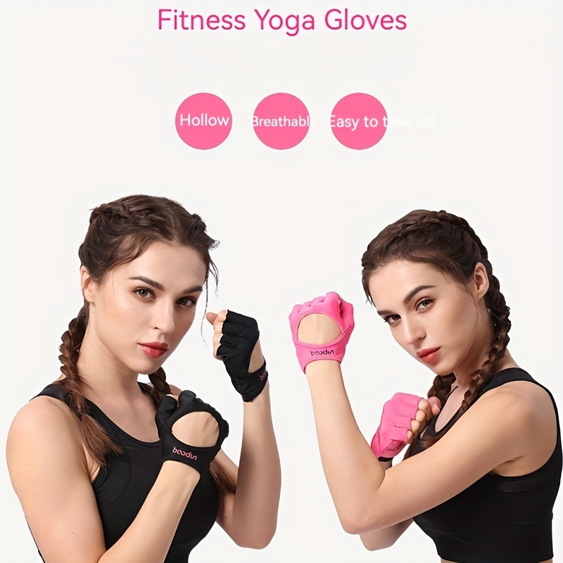 Non slip Half finger Gloves Pilates Yoga Fitness Sports - Temu