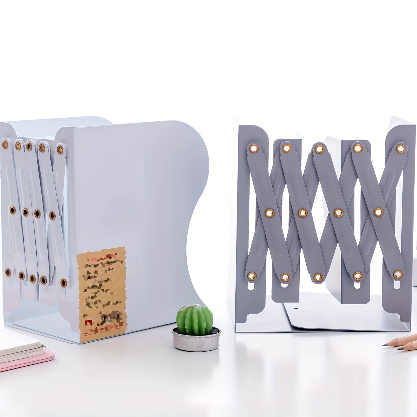 Desktop Metal Book Stand Shelf Book Clip Book Standing - Temu