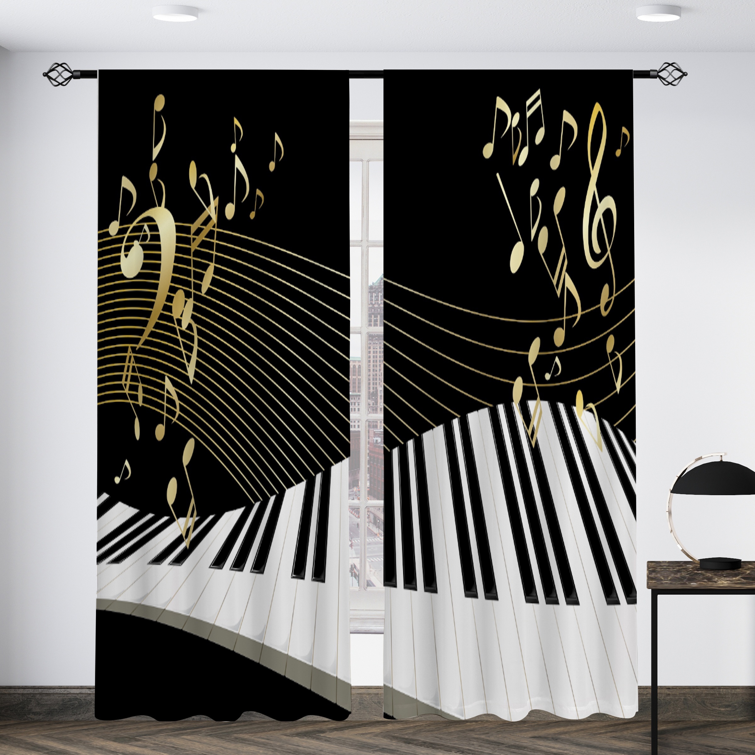 Ensemble de rideaux occultants en velours opaque avec œillets, rideau  thermique, résistant à la lumière, chambre à coucher, salon, décoration  d'intérieur, 2 pièces