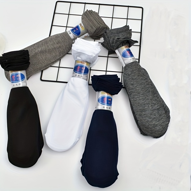 Men's Suit Socks Silk Stockings Breathable Male Sheer Formal - Temu