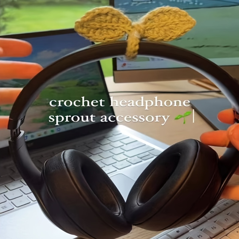 Hand Hook Leaf Green Sprout Headphone Decoration Diy Jewelry
