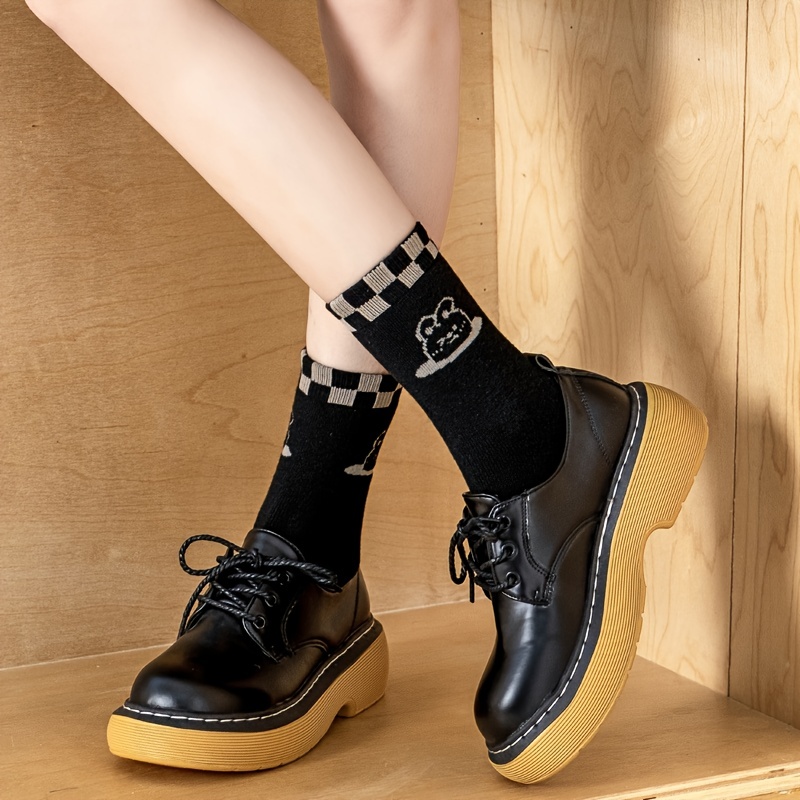 5 pares de calcetines gruesos y cálidos de felpa de color sólido, calcetines  simples y cómodos para la nieve, calcetines de piso, medias y calcetería  para mujer - Temu