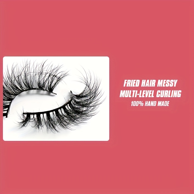 20 Pairs 3D Mink False Eyelashes Thick Volume Messy Curly Faux Lashes Packs