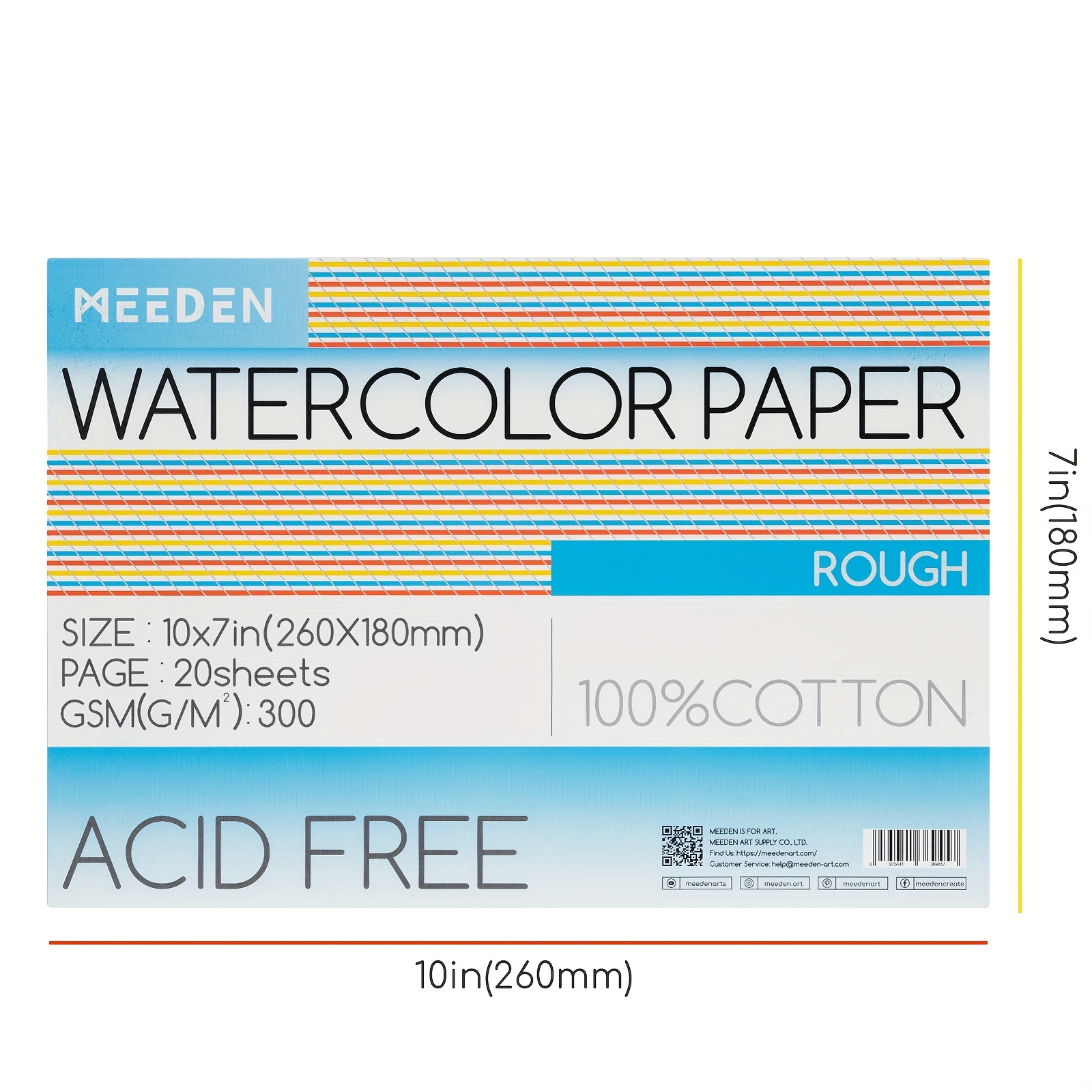 Watercolor Pad ( /300gsm) Smooth Surface 100% Cotton Water - Temu