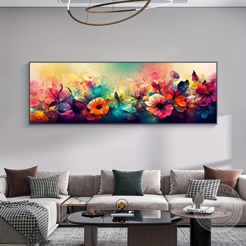 Pintura en lienzo de flores abstractas grandes, impresiones florales  modernas, póster, arte de pared, imagen para sala de estar, decoración del  hogar, dormitorio, aula