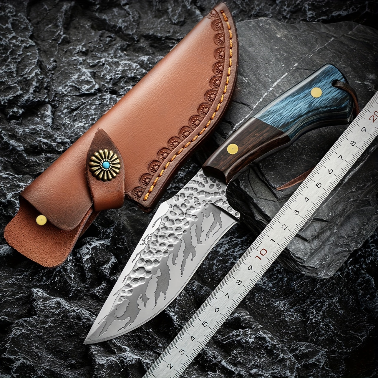 Outdoor Hunting Wooden Handle Fixed Blade Knife Small Knife - Temu