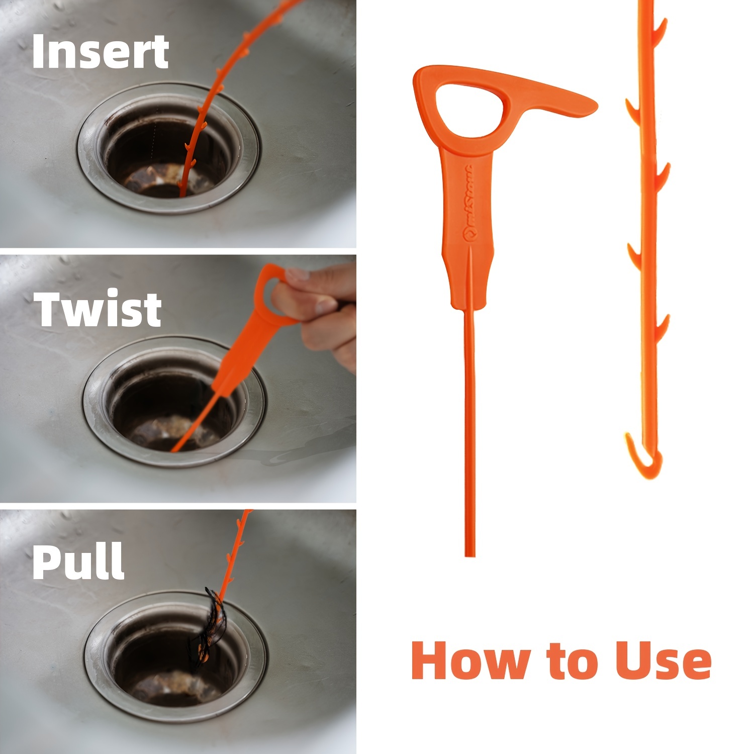 Eliminate Clogs Instantly With This Drain Clog Remover Tool - Temu