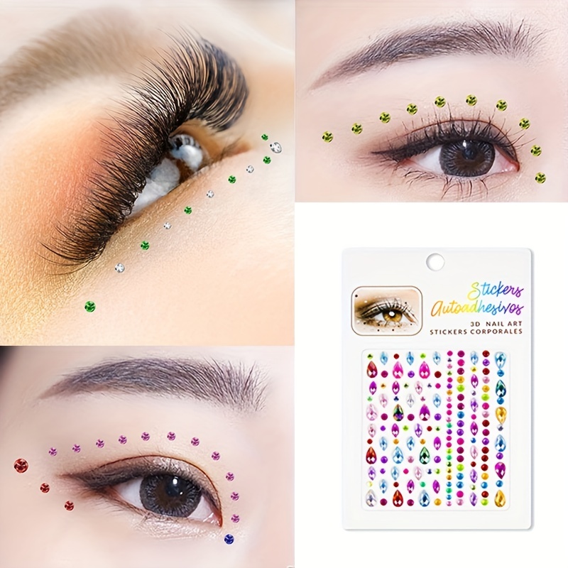 Reinstone Stickers Eyebrows Face Makeup Stickers Face - Temu