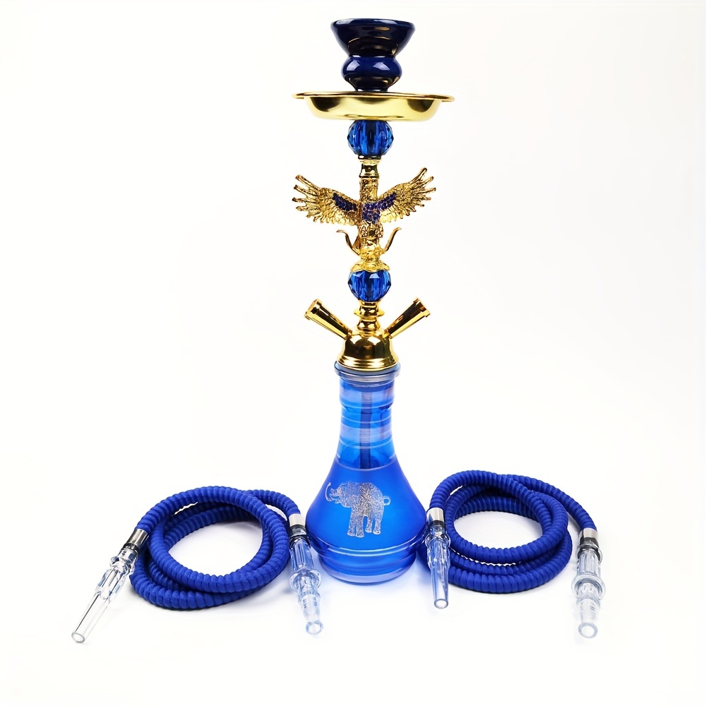  Hookah Set 4 Hose Hookah Shisha Set Complete Hookah Accessories  Narguile Glass Vase, Ceramic Bowl and Coal Tongs Ashtray for Better Shisha  Hookah Narguile Smoking (4 Hose Black) : Health & Household