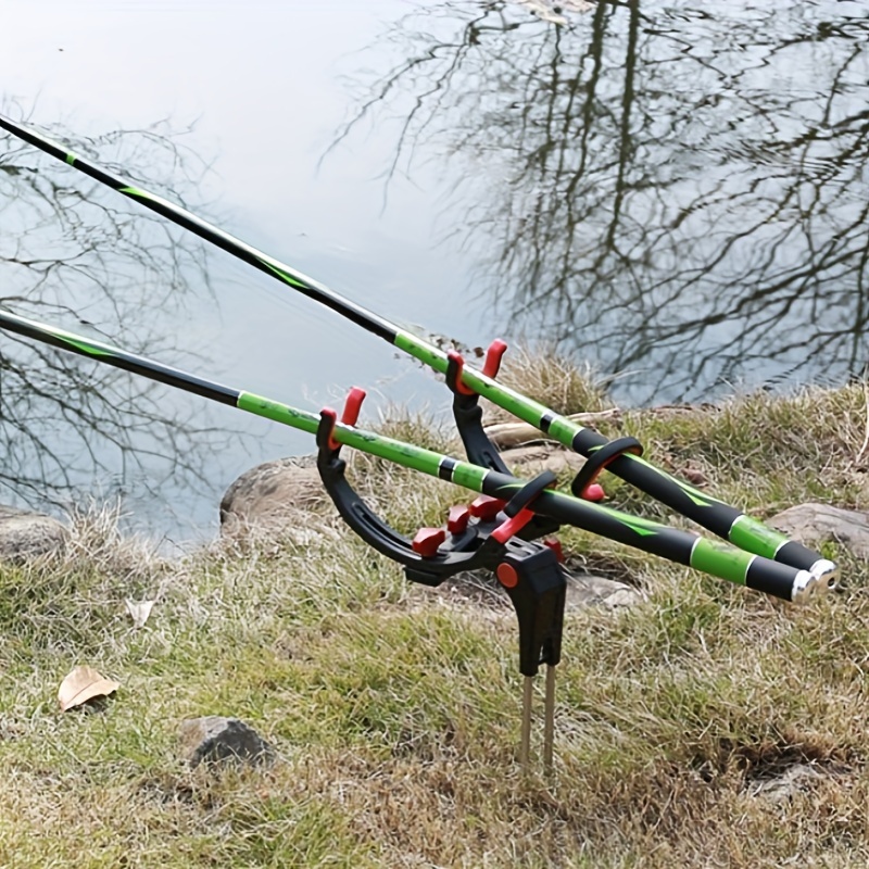 1pc Adjustable Rod Holder For Bank Fishing - Securely Holding Fishing Pole  For Hands-Free Fishing Experience