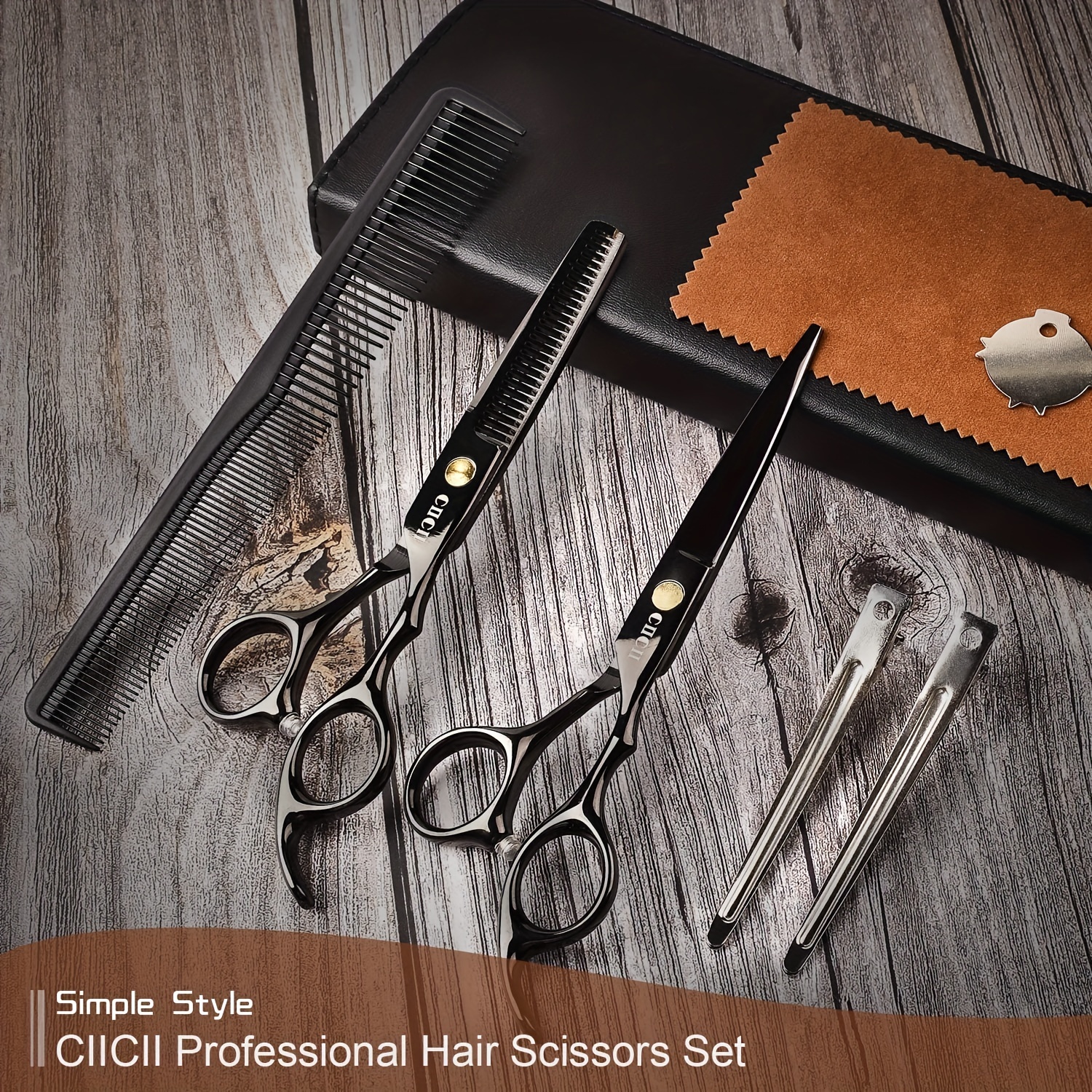 Hair Cutting Scissors Kit Professional Barber Shears Set - Temu