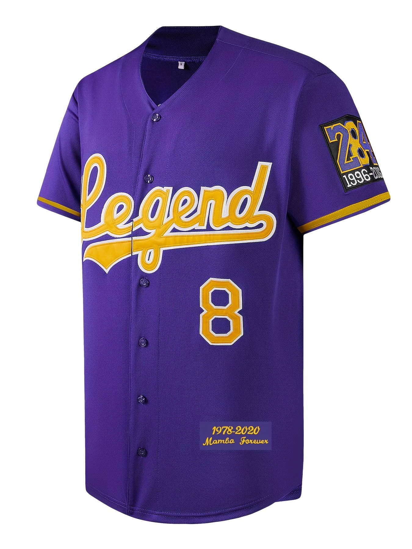Men's Los Angeles Lakers Starter Purple Legacy Baseball Jersey