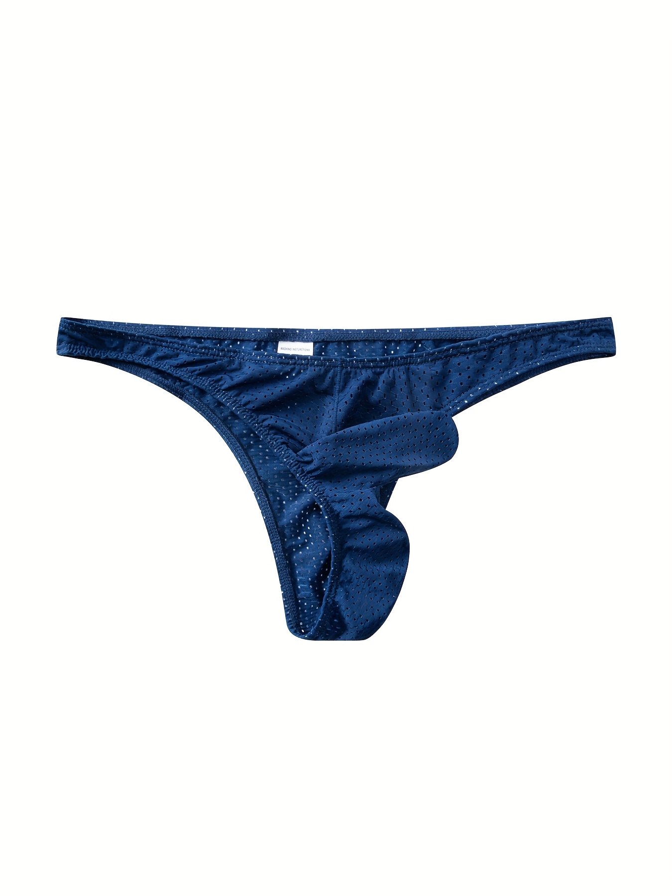 Men's Sexy Low Waist Thongs Mesh See Thongs Underwear - Temu