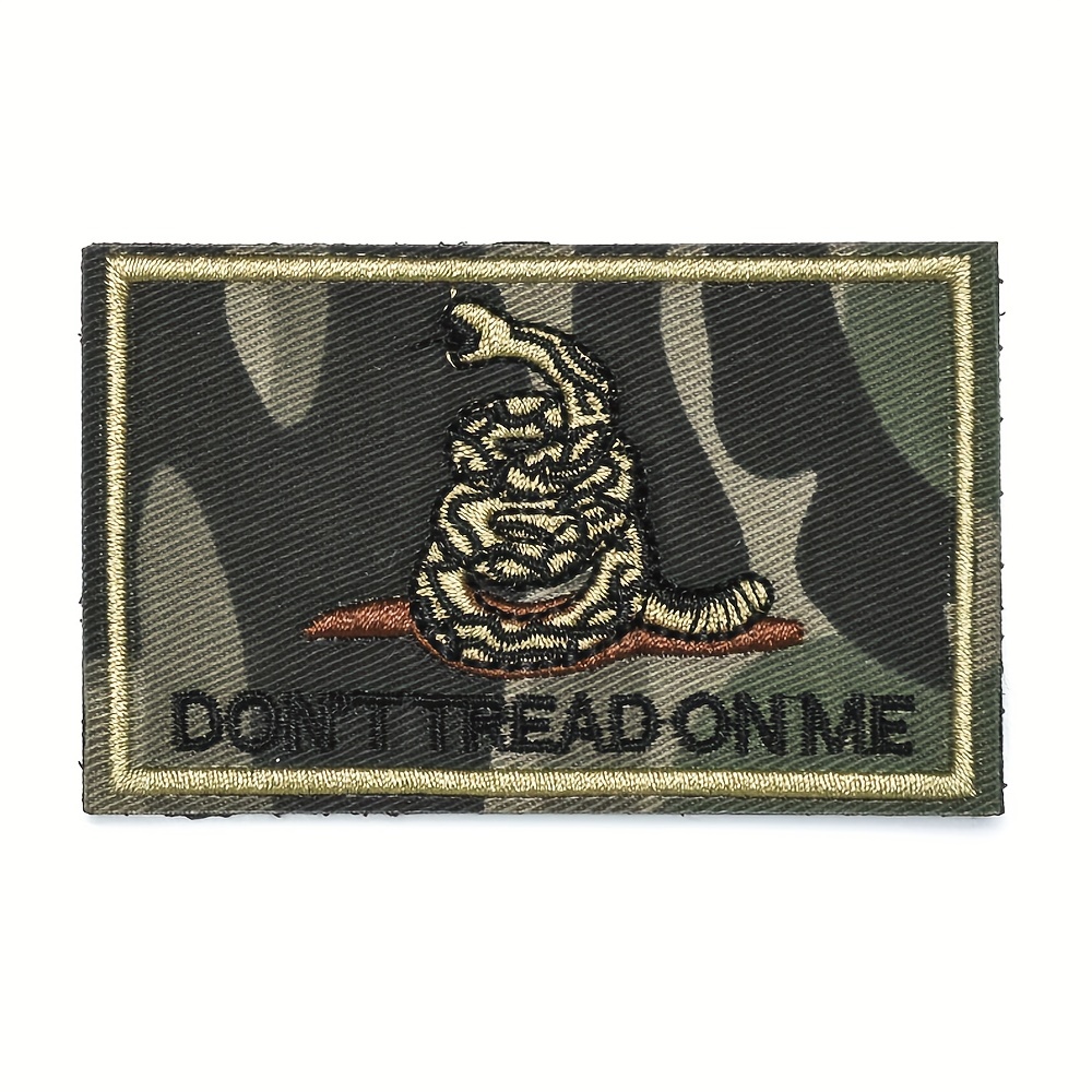 Don't Tread On Me - Creative Hook And Loop Embroidered Patch, Outdoor Cool  Patch Decoration For Backpack Pants Clothes Shoes - Temu