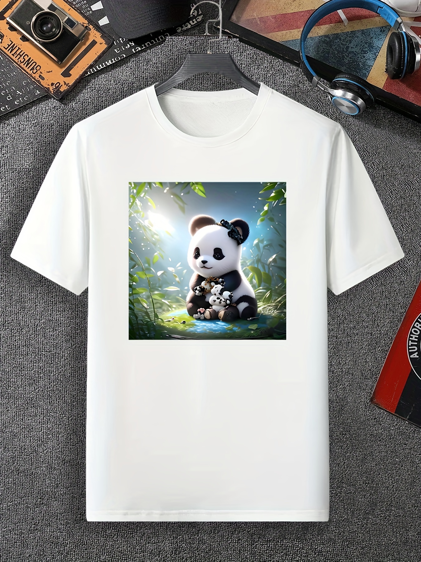 Panda de desenho animado sem costura adequado para impressão de
