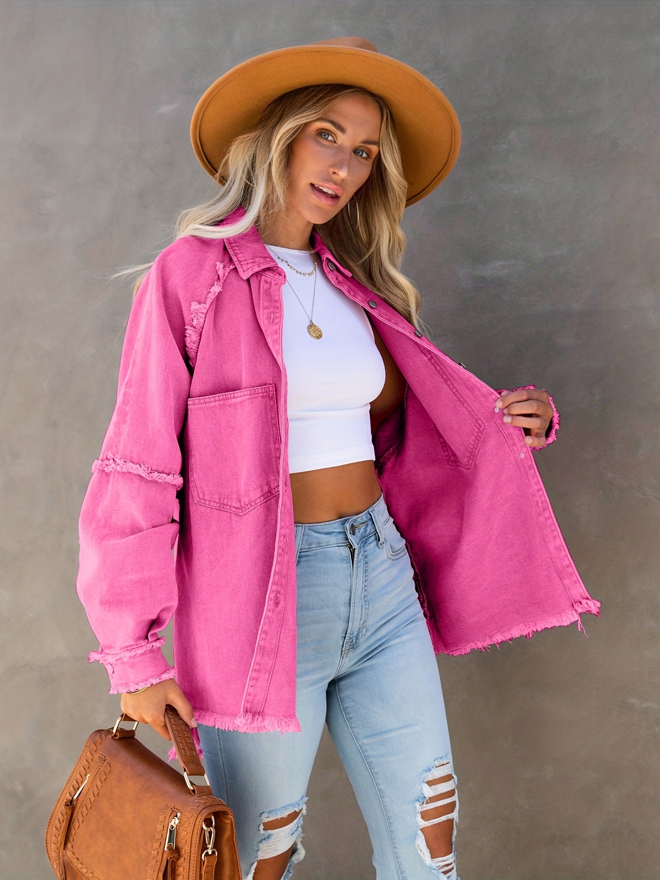 Magenta 2025 denim jacket