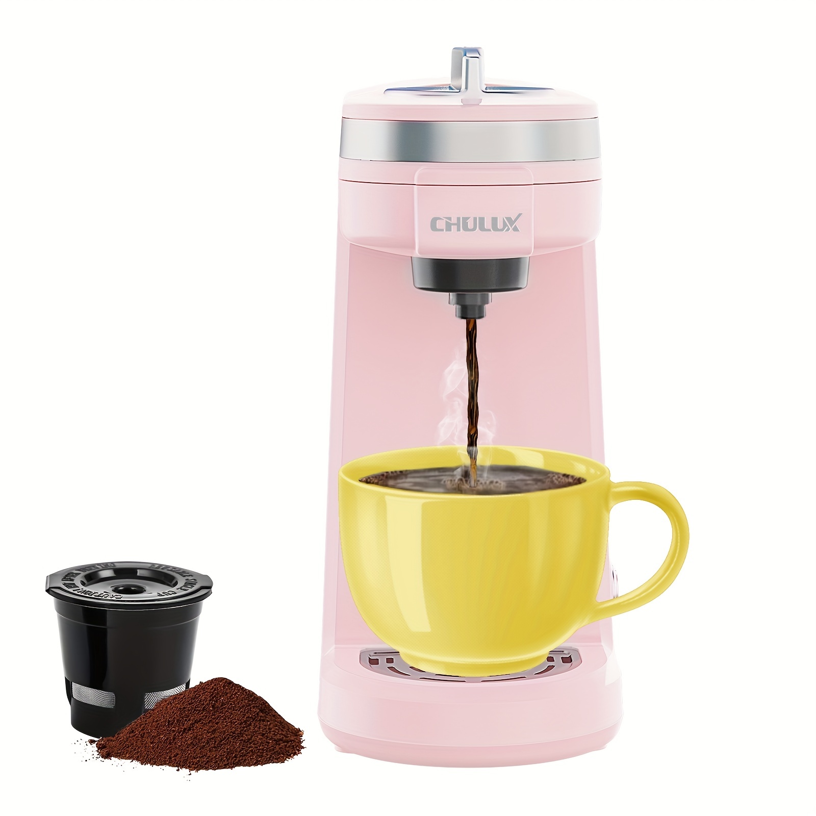 Chulux Coffee Maker Machine, Single Cup Pod Coffee Brewer With Quick Brew  Technology, Coffee Maker Machine, Coffee Tools, Coffee Accessories - Temu