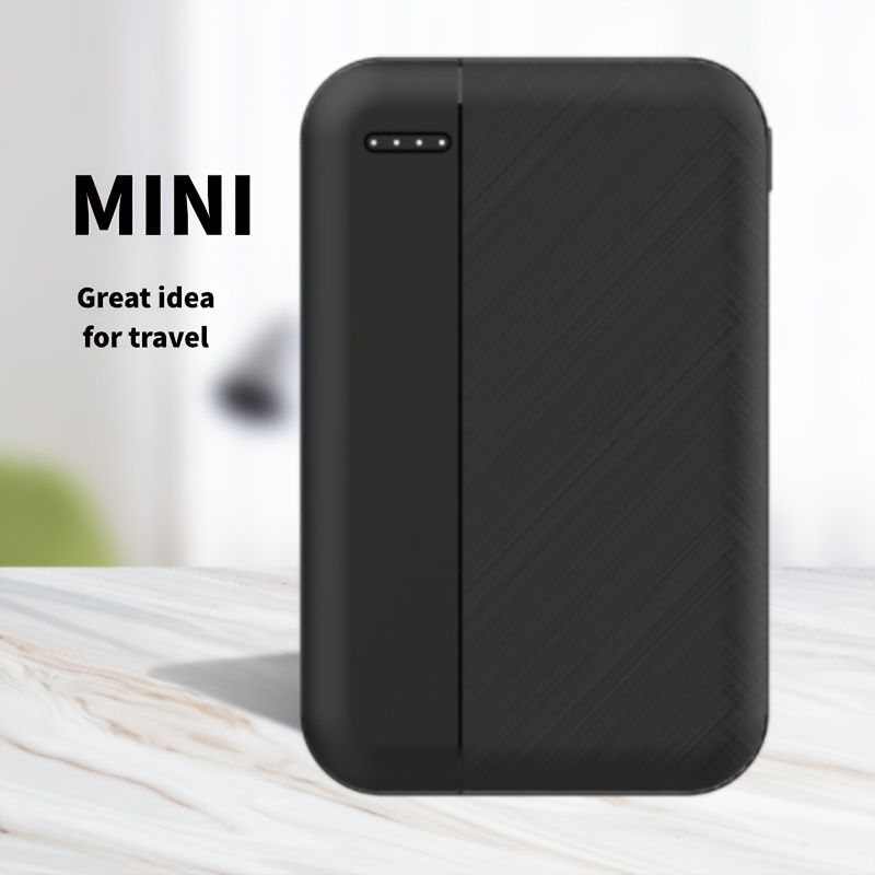 Power Bank 50000mAh Pocket Size Mini Portable Charger External Battery Pack  With Dual USB Outputs For IPhone 12 Mini Pro Pro Max IPad AirPods,Black 