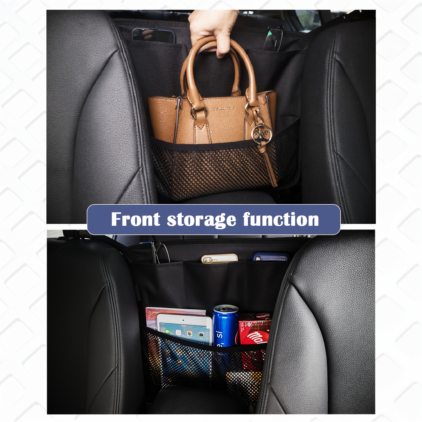 Car Trash Bag Garbage Can, Recycle Bin For Rubbish Waster, Organizer  Storage Container Between Front Seats, Holder Of Handbag Purse Car  Accessories