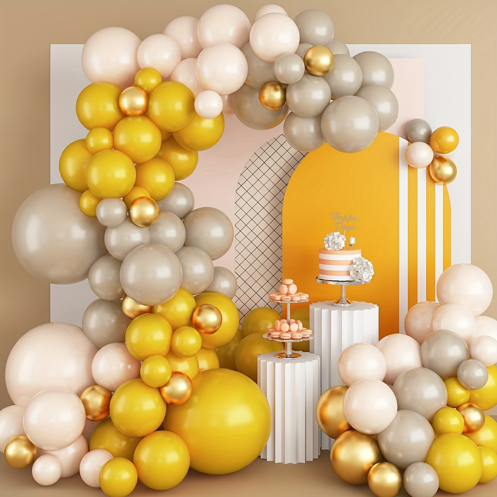  RUBFAC Kit de tira de arco de globos, juego de 26 piezas de  decoración de globos con tira de globos, cinta de globos, clips para globos  para fiesta, boda, cumpleaños, decoración