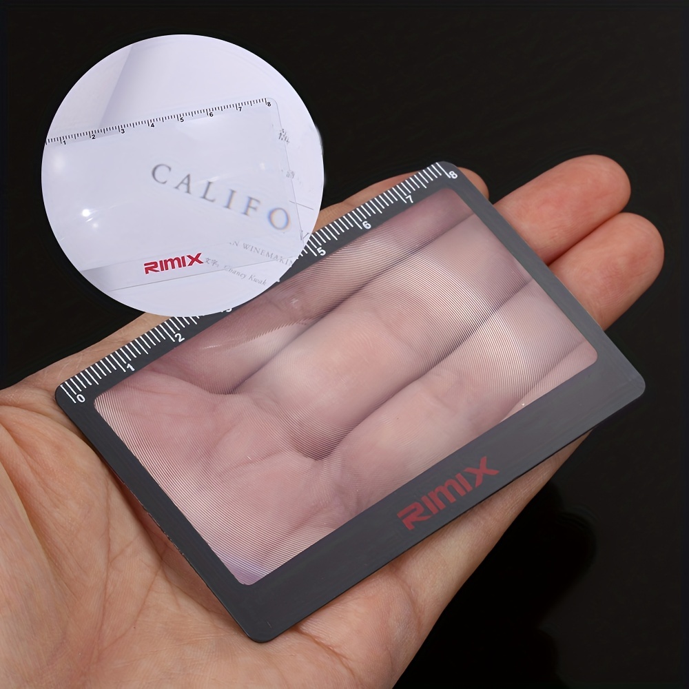 Credit Card Size Magnifier 8.5x Magnification Fresnel Lens