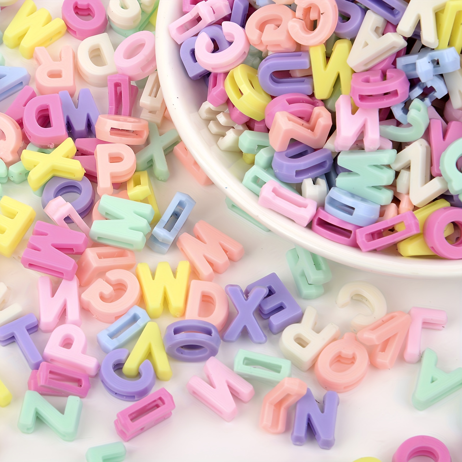 100pcs Acrylic Letter Beads Alphabet Beads Letters Beads for Bracelet and  Jewelry Making