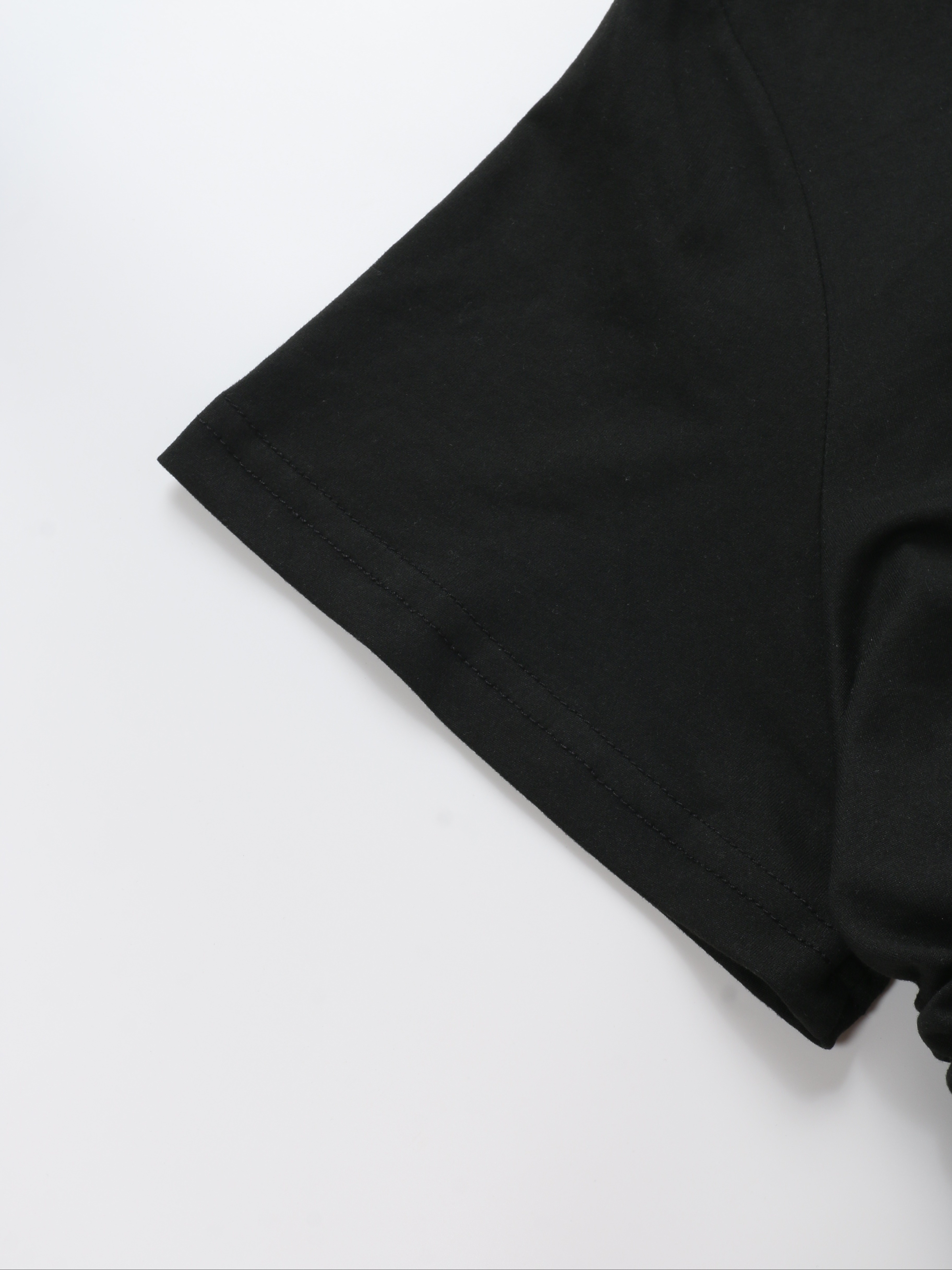 Pieces ruched side t-shirt in black