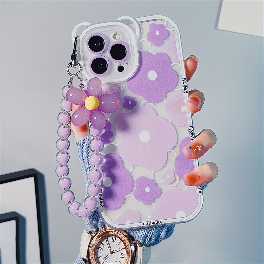 For iPhone 14 Pro Max 13 12 11 Pro Max Coque Air Bag Cushion Shockproof  Clear Phone Case Dreamy Moon Stars Purple Soft Cover