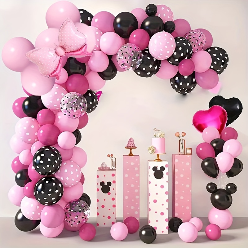 Cartoon Mouse Arch Balloon Birthday Party Decoration, Ballon À Pois Rouges  Et Noirs Avec Pentagramme Et Bannière D'anniversaire Pour Fête  D'anniversaire - Temu Belgium