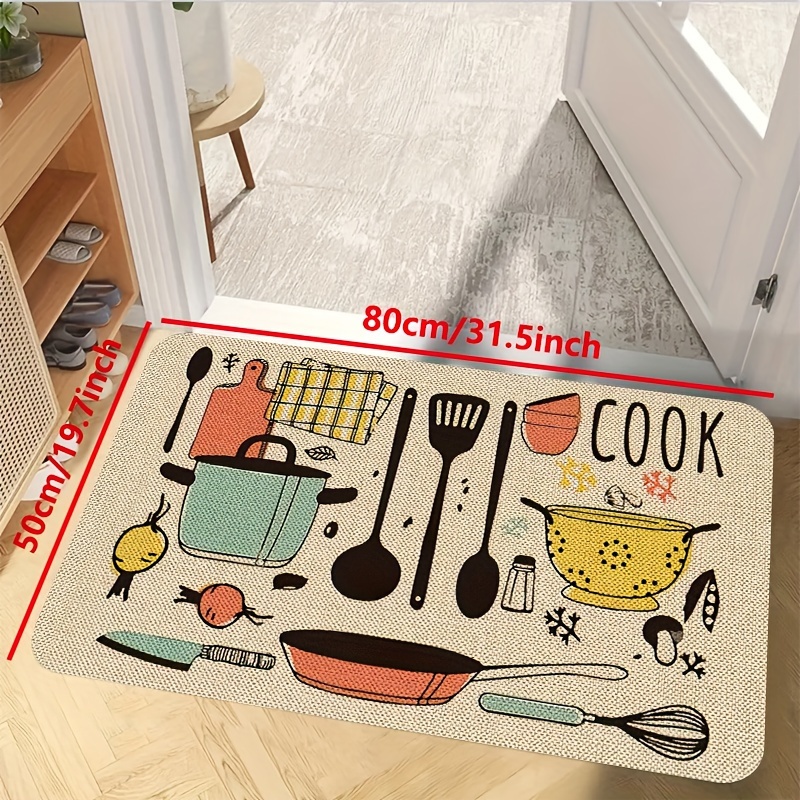 Kitchen Decor Area Rug Kitchen Non slip Carpet Cartoon Chef - Temu