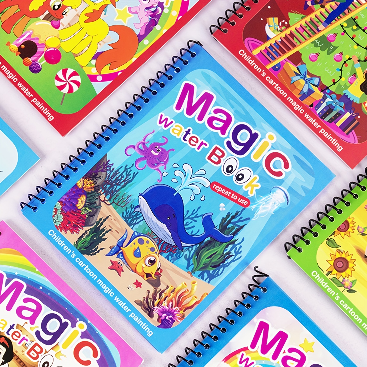 Magic Water Drawing Book Montessori Toy Reusable Color Book - Temu  Philippines