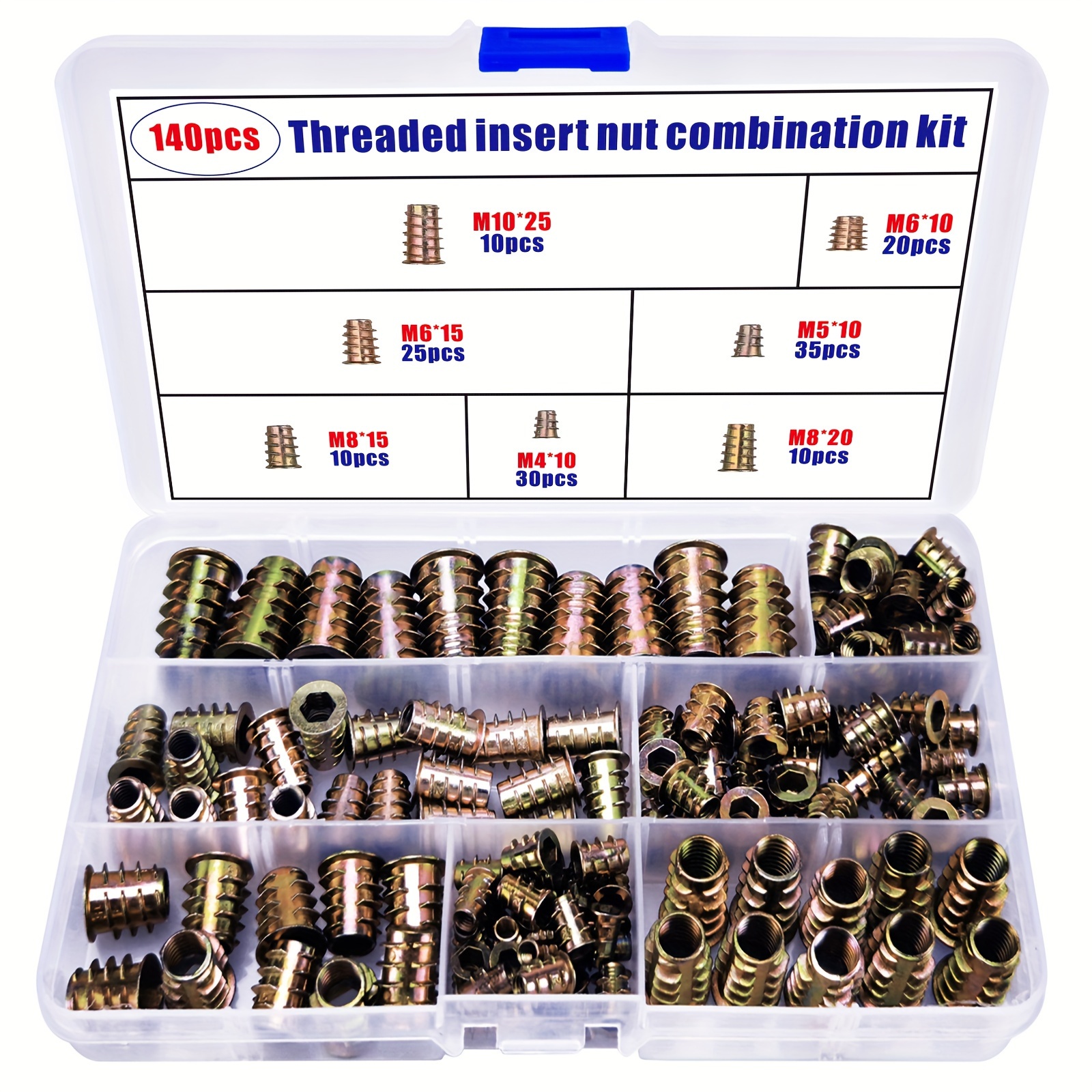 Threaded Inserts Wood Screw In Nut Insert Nutsert Wood - Temu