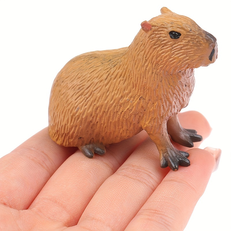 Simulation Mini Cute Wild Animals Model Figurines Capybara - Temu