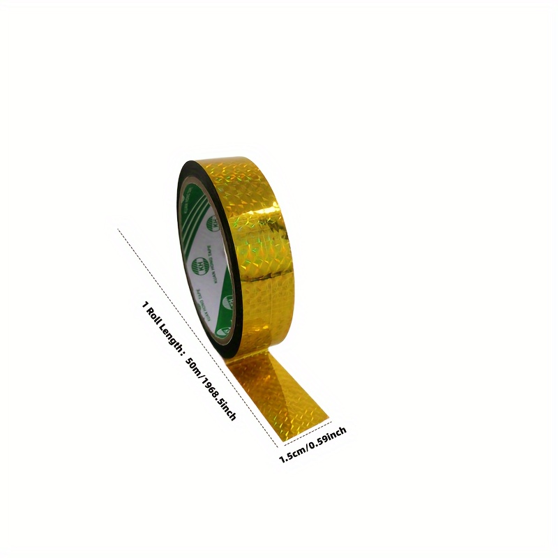 A Roll Selling Writable Golden Tape Indoor Glitter Laser - Temu