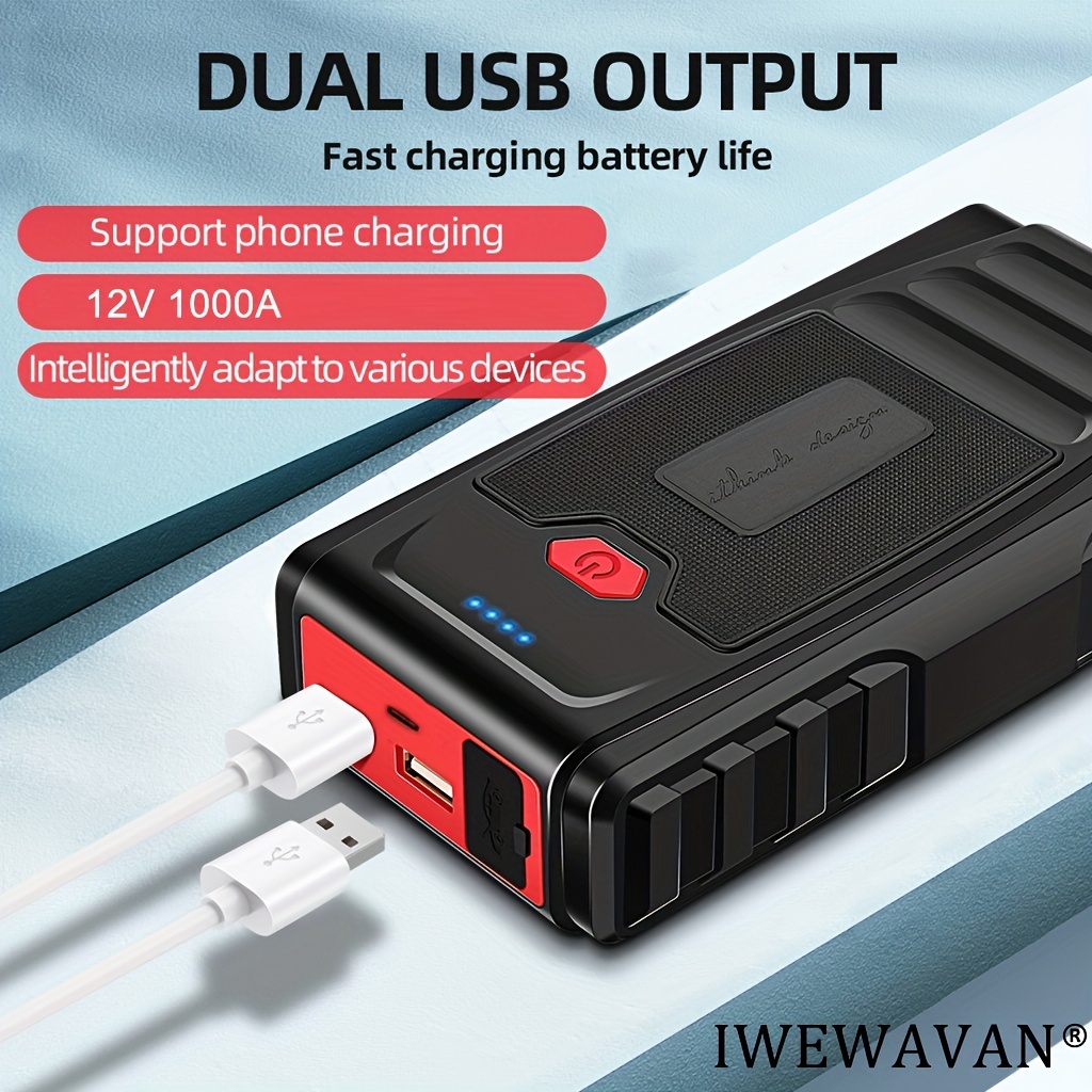 Jump Start Your Car Battery Instantly with the 1000A 12V UltraSafe Lithium  Booster!