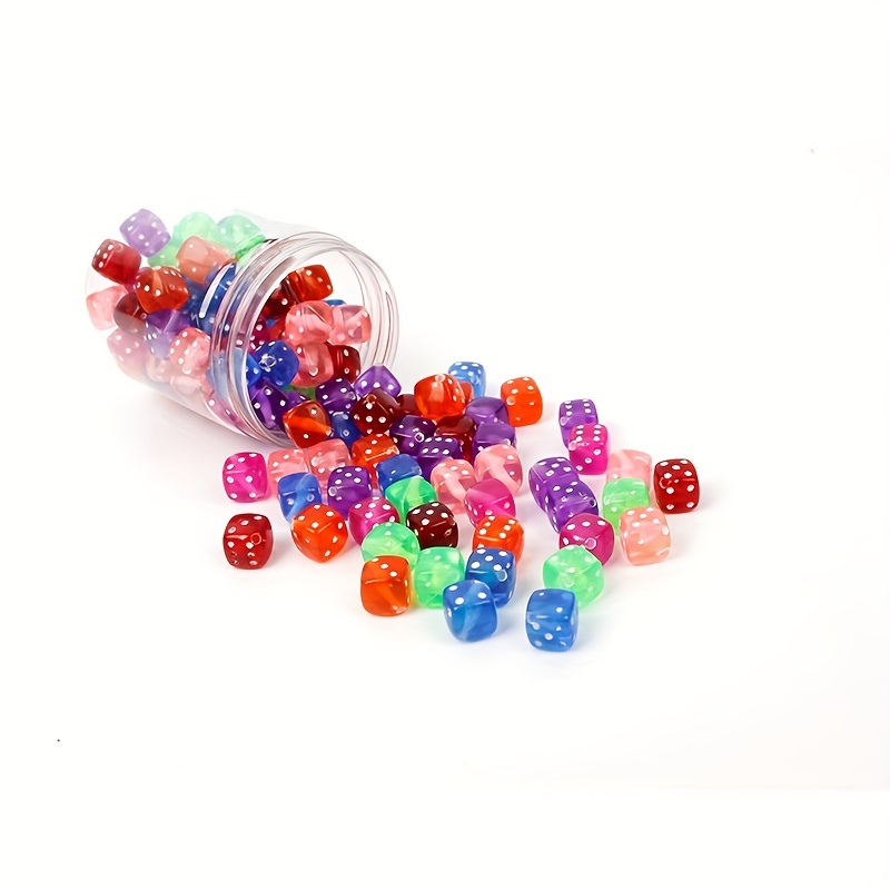 200 Mixed Candy Color Cute Acrylic Heart Beads 8X8mm White Heart