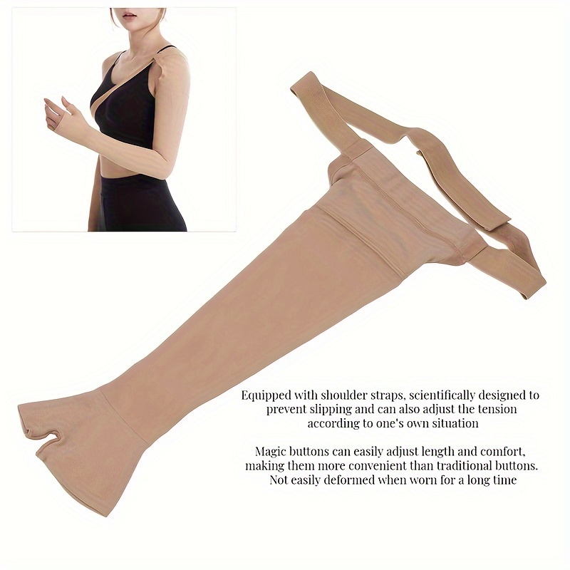 1pc Compression Arm Sleeve Thumb Lymph Edema Arm Sleeve, Exercise Pressure  Hand Guard Arm Cover, Mastectomy Compression Sleeve, Elastic Arm Anti Swell
