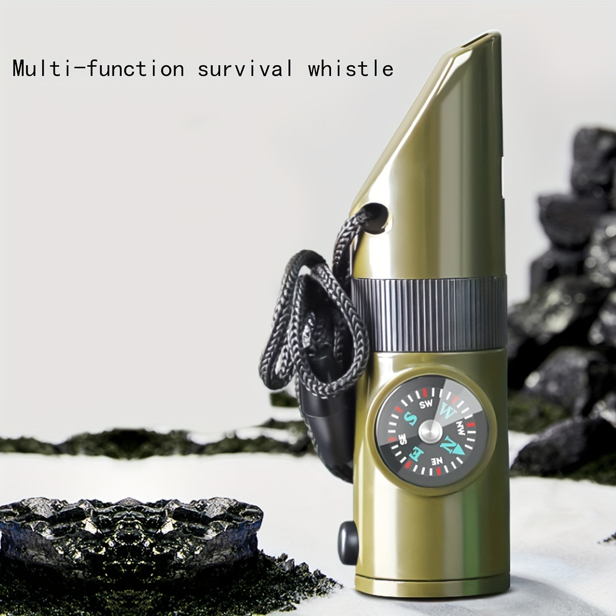 Multi-functional Emergency Survival Whistle With Compass, Thermometer, And  Magnifier - Ideal For Hiking, Camping And Fishing - Temu