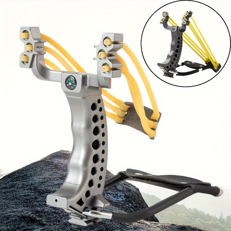 Outdoor Hunting Foldable Slingshot A Wrist Rest Rubber Band - Temu