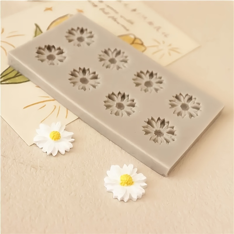 Mini flowers silicone mold for fondant polymer clay cake decor flowers mold