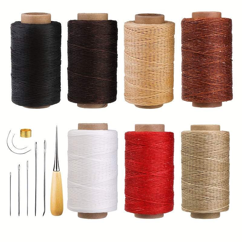 Heavy Duty Upholstery Thread and Needles Kit 3 Colors Extra Strong Nylon  Thread & 2 Set Hand Needles DIY Leather Repair Kit - AliExpress