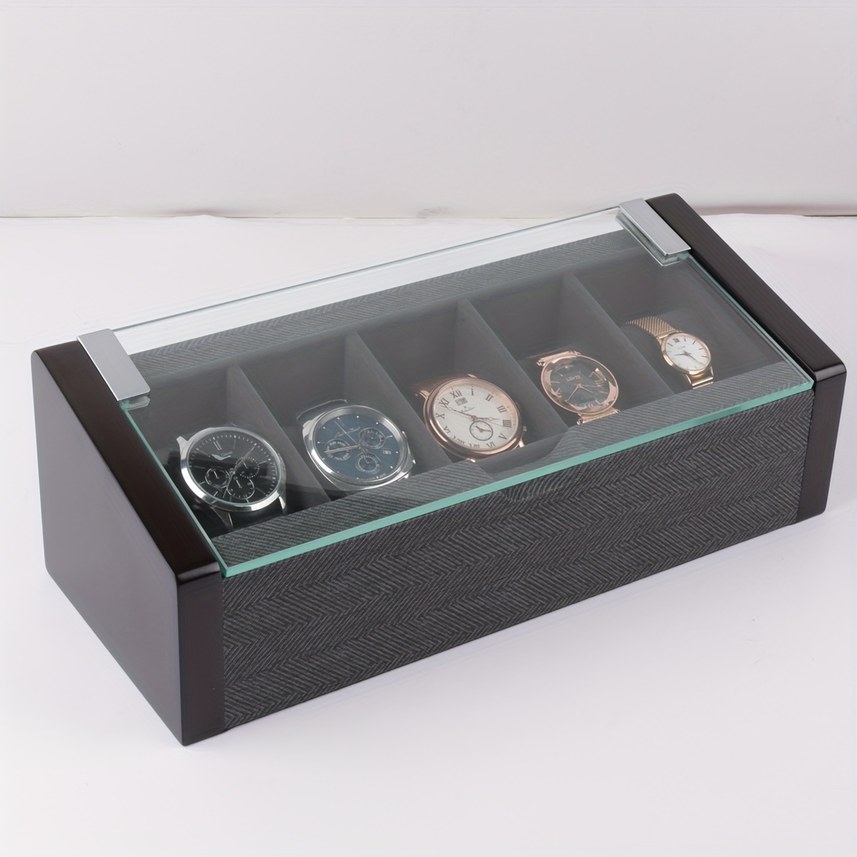 Couple Double Position Watch Storage Box, Watch Jewelry Display Box With  Soft Watch Pillow, Aluminum Alloy Couple Gift Box - Temu Austria
