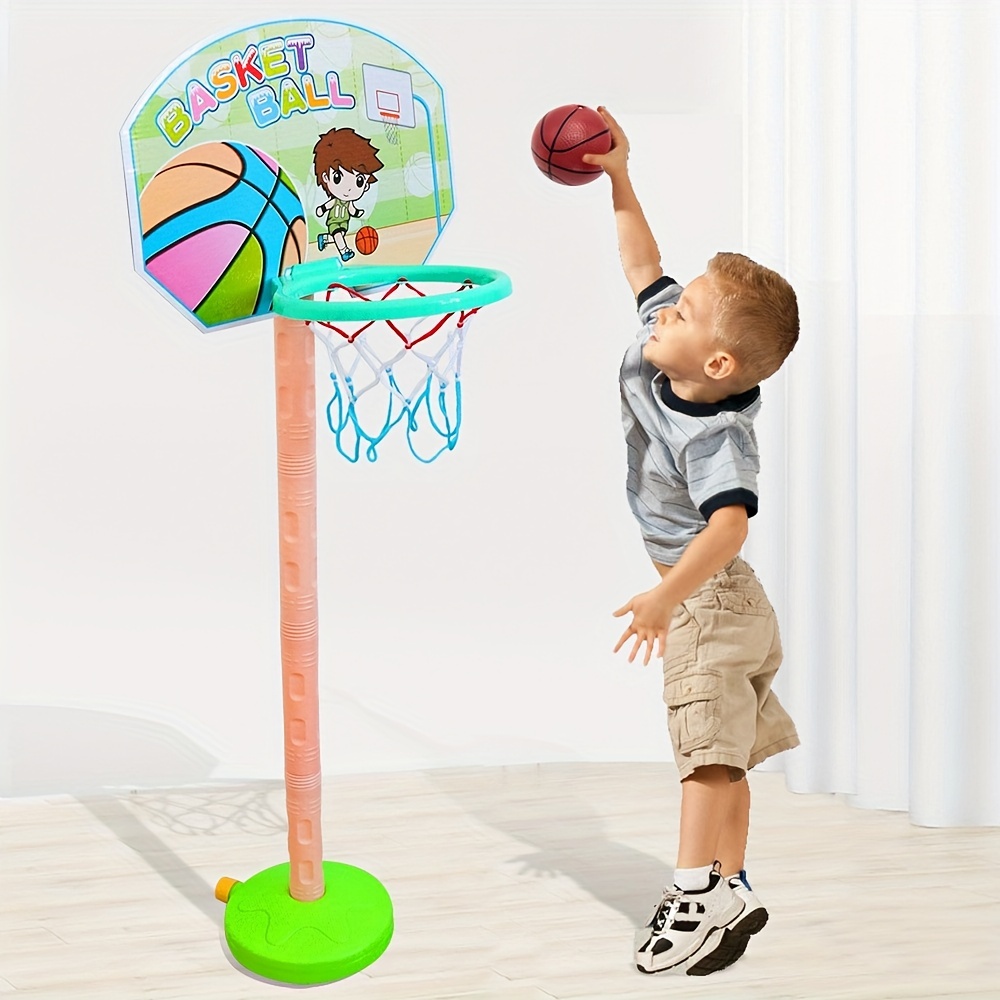 Toddler Basketball Hoop Stand Mini Indoor Basketball Goal Toy With Ball  Pump For Kids - Temu
