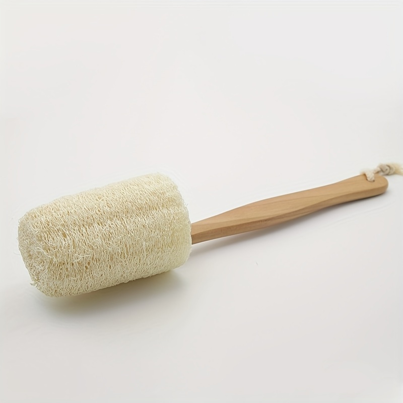 

Natural Exfoliating Loofah Luffa Loofa Back Sponge Scrubber Brush With Long Handle Body Shower Bath Spa For Men And Women - Bathroom Accessories
