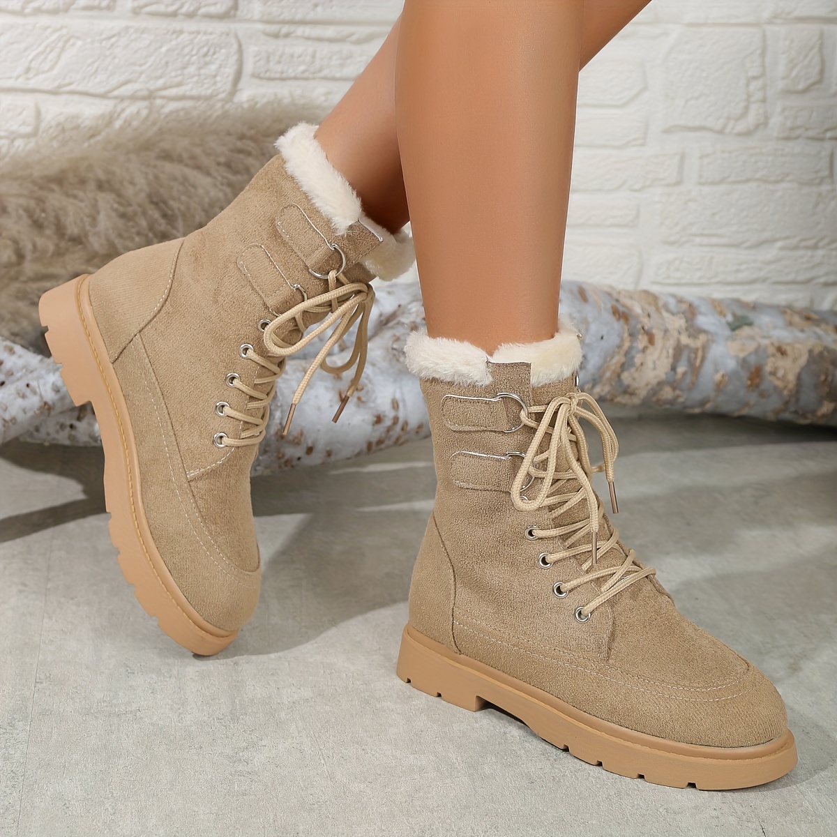 Warm Non-Slip Snow Boots Plush Lined Winter Boots