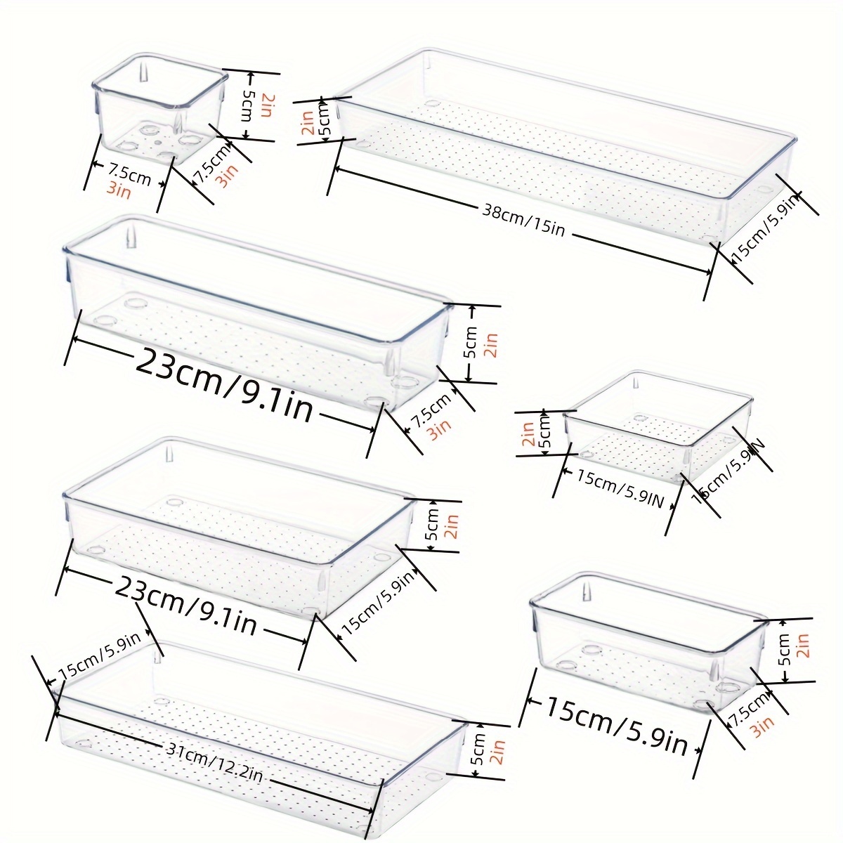 1 Pezzo Separatore Cassetto Cosmetico A Strisce Trasparenti, Organizzatore  Di Cassetti E Scatola Di Stoccaggio Per Utensili Da Cucina. Può Essere  Usato In Combinazione Per Una Migliore Organizzazione