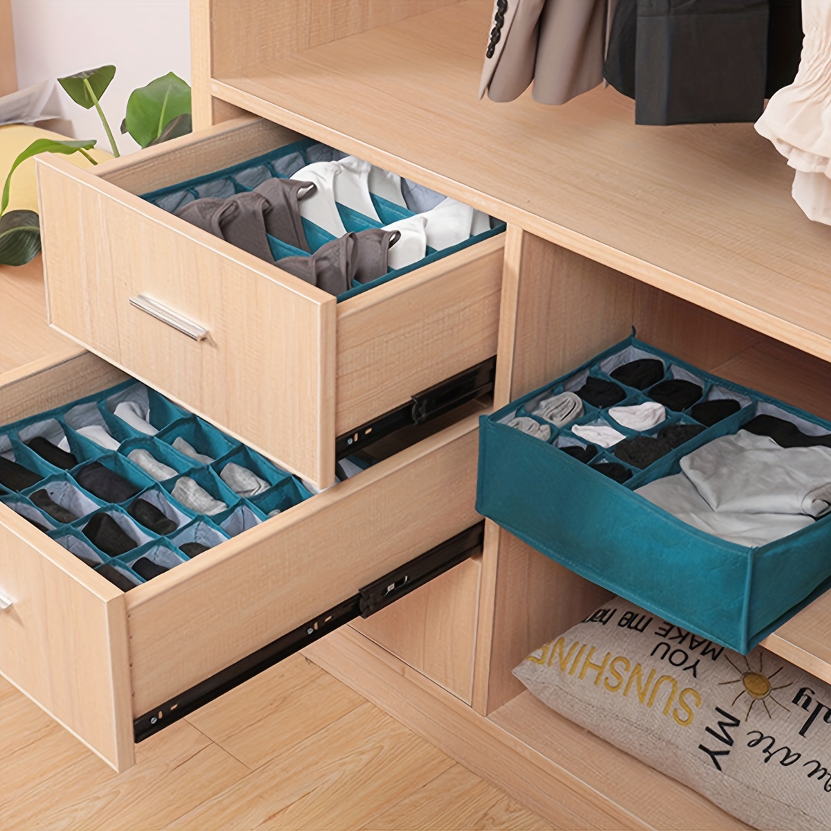 4 piezas calcetines ropa interior cajón organizador divisor - Temu